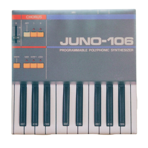 Juno-106 Synthesizer Drink Coaster, Decorative Tile