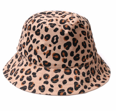 Leopard Print Bucket Hat, all over print