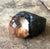 Lodolite Sphere Ring. Garden Quartz Lens, Large Electroformed Copper Band - size 5.5