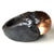 Lodolite Sphere Ring. Garden Quartz Lens, Large Electroformed Copper Band - size 5.5