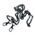 Matte Black Steel Chain Mask Holder Necklace, mask leash