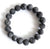 Matte Grey Jasper, Stone Bead Mala Stretch Bracelet, 10mm