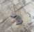 Silver Michigan Necklace, State & Heart Capital Pendant, Well Done Goods