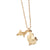 Michigan Peninsulas Gold Pendant Necklace, Well Done Goods