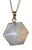 opaline Hexagonal Crystal Pendant Necklace
