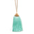 Mint Tassel Pendant Necklace, Brass Triangle Accent, Well Done Goods