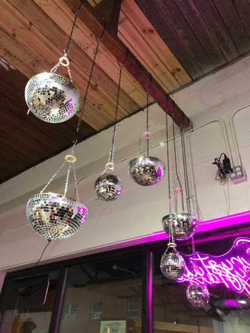 mirror ball hanging planter Hanging Disco Ball Planters, Silver Mirror Ball Planter