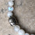Rainbow Moonstone Mala Bracelet, (White Labradorite) Stone Bead Mala Stretch Bracelet