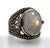 Oval Moonstone Poison Rings Silver Plated