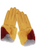 Colorblock Fur Trimmed gloves, Faux Fur Women's Gloves
