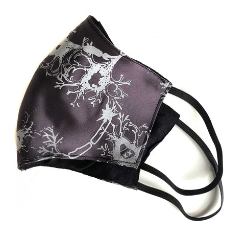 Neuron Face Mask, Fried Brain Cells fabric face cover