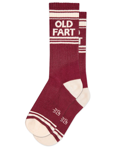 Old Fart Ribbed Gym Socks, by Gumball Poodle. Made in USA!