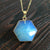 iridescent opaline Hexagonal Crystal Pendant Necklace