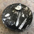 Hand Carved Fossil Dish, Smudging Bowl: Orthoceras & Ammonite Black Marble Plate, round