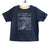 Packard Plant Engineering Blueprint White on Navy Toddler T-Shirt, Well Done Goods