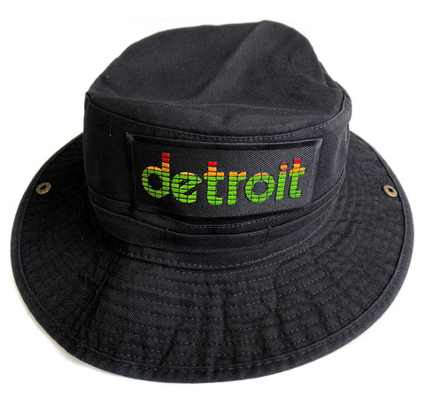Peak Detroit Black Bucket Hat, LED Audio Level Meter