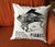 Piano Print Cotton Throw Pillow, Vintage Detroit Advertising Silkscreen print. Well Done Goods by Cyberoptix