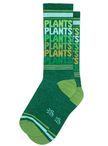 Plants Plants Plants, Ribbed Gym Socks, by Gumball Poodle. Made in USA!