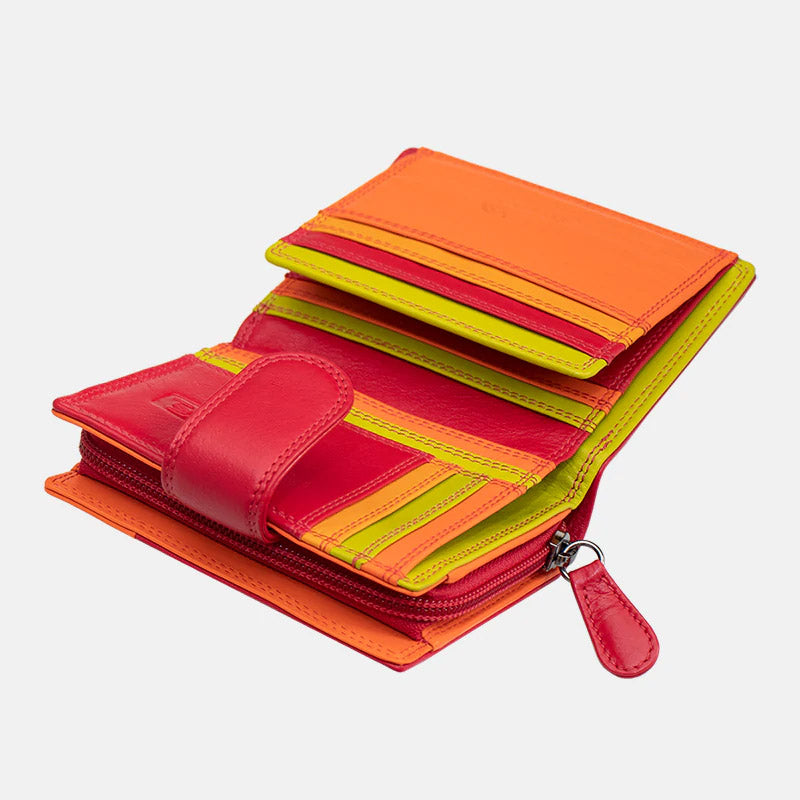 Red & Orange Small Leather Purse Wallet, Retro Interior Stripe. Astra, –  Well Done Goods, by Cyberoptix