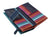 Large Blue Leather Purse Wallet, Multicolor Interior Stripe. Astra, by Primehide UK