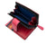 London Bifold Leather Purse Wallet, Black w/ Fuchsia Multicolor. by Primehide UK