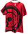 Manhole Cover Print T-Shirt, Spirit of Detroit. Red