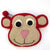 Red Monkey Face Wool Felt Zipper Pouch - Fair Trade Craft from Nepal