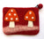 Red Mushroom Wool Felt Zipper Pouch - Fair Trade Craft from Nepal