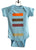 Resistor Code Baby Onesie, 4 colors on light blue. Well Done Goods