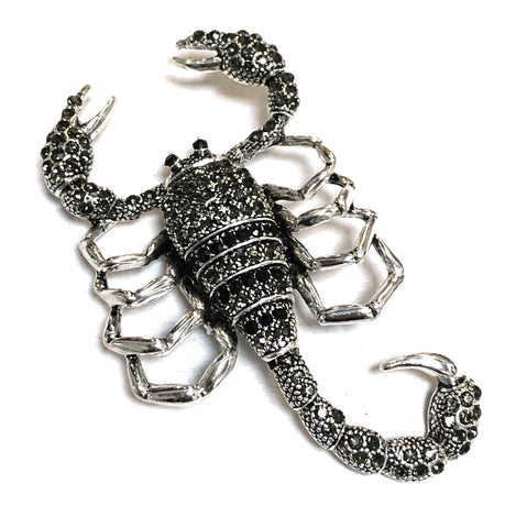 Scorpion Rhinestone Lapel Pin, Brooch