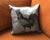 Silkscreen Silver Rooster Throw Pillow, Proud Prancing Cock! by Well Done Goods