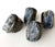 Rough Blue Kyanite Adjustable Stone Ring, Hammered Antique Silver