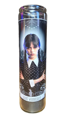 Wednesday Addams Prayer Candle. Celebrity Saint Devotional Candle, by The Luminary and Co.
