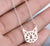 Wireframe Cat Necklace, Silver. Well Done Goods