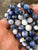 Sodalite Stone Bead Mala Bracelets, polished