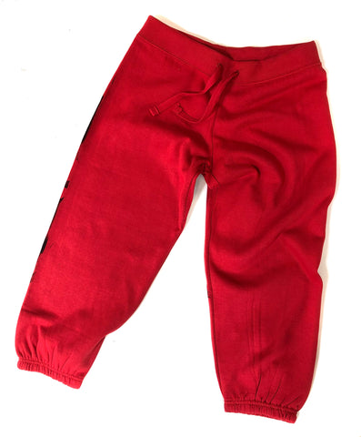 Spirit of Detroit Manhole Women's Capri Jogger Pants, Red
