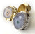 Quartz Stalactite Adjustable Stone Rings, Hammered Silver or Gold