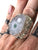 Quartz Stalactite Adjustable Stone Rings, Hammered Silver or Gold