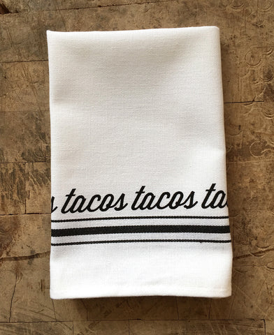 Taco Print Cloth Bistro Napkins, Set of 4. Well Done Goods by Cyberoptix, Detroit
