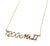 Technics 1200 MkII Gold Script Necklace, Techno Pendant, by Well Done Goods