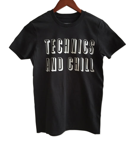 Technics and Chill T-Shirt. Netflix and Chill parody, Well Done Goods