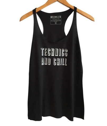 Technics and Chill Women's Black Tank Top, Well Done Goods