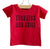 Red Technics and Chill Toddler T-Shirt, White on Black. Well Done Goods