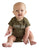 Techno Blvd. Baby Onesie, Olive Green Detroit Text Creeper, Well Done Goods