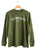 Techno Blvd Long Sleeve Shirt, Silver on Olive Green, by Well Done Goods
