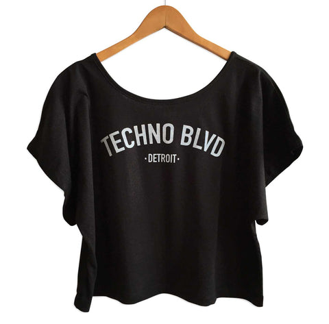 Techno Blvd Black Crop Top, Well Done Goods