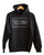 Techno Text Print Black Pearl on Black Unisex Pullover Hoodie, Well Done Goods
