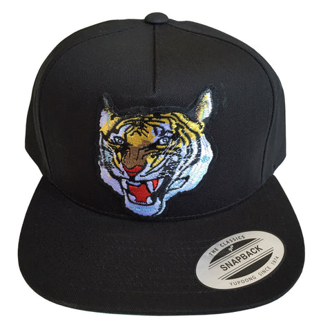 Tiger Head Black Snapback Cap, Well Done Goods