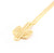 Tiny Cactus Necklace, Gold Tone. Well Done Goods