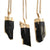 Black Tourmaline Point Pendant, by Well Done Goods
